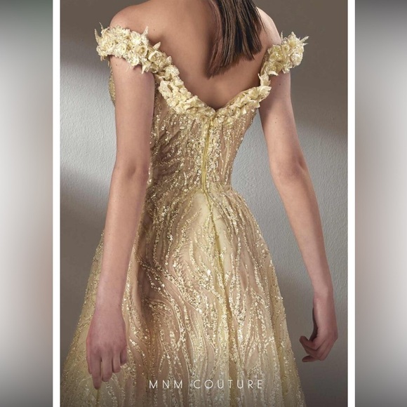MNM Couture Sparkling Butter Yellow Dress - Picture 8 of 10